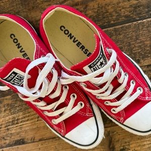 Size 7 Woman’s red Converse